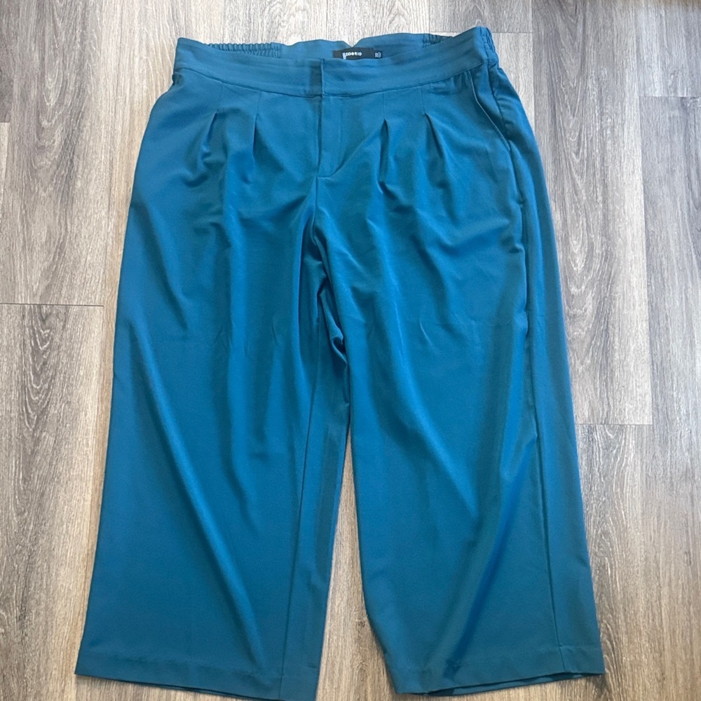 Torrid Blue Women's Trousers High Rise Wide Leg Pants 22